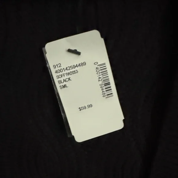 Saks Fifth Avenue Black Cable Knit Sweater - Picture 4 of 7